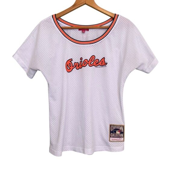 Mitchell and Ness Vintage Orioles Mesh Jersey Round Neck Medium - Picture 1 of 9
